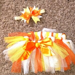 Baby Essentials Orange and Yellow Tutu Set